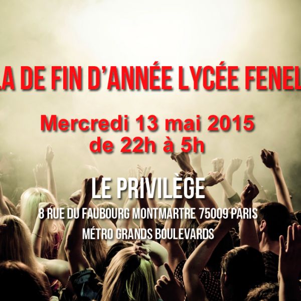 Bal de fin d'année Lycée Fénelon