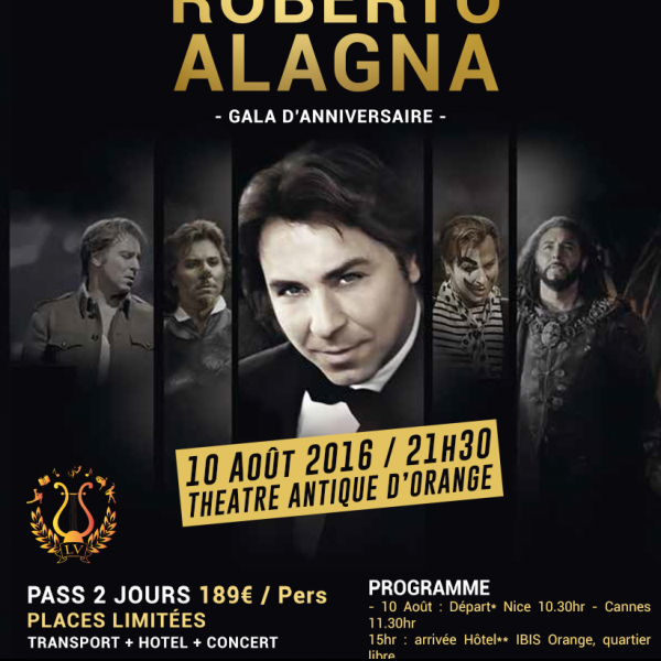 Concert Exceptionnel de Roberto Alagna pour fêter ces 30 ans de carrière!