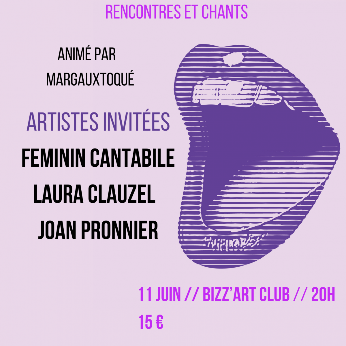 LES VOIX DU MARDI #1 avec Féminin Cantabile, Laura Clauzel et Joan Pronnier @BIZZ'ART PARIS