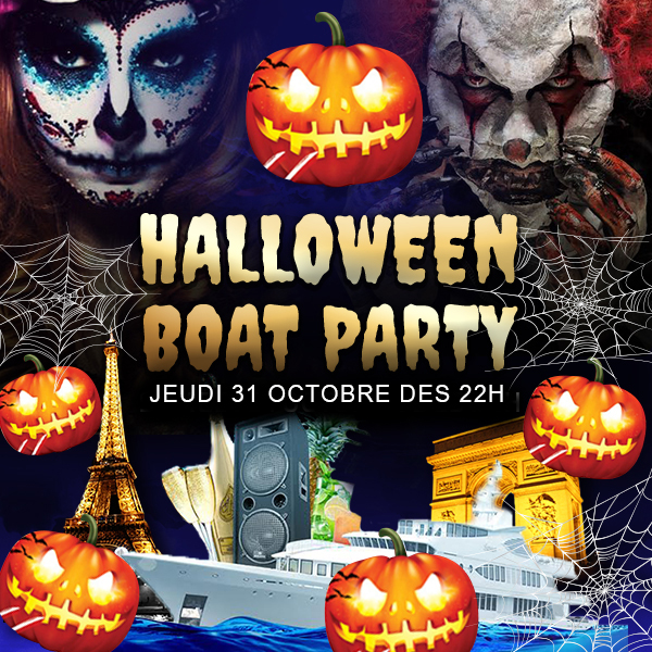 PARIS BOAT PARTY HALLOWEEN  2024 GEANTE ( BATEAU CLUB GEANT 3 NIVEAUX )