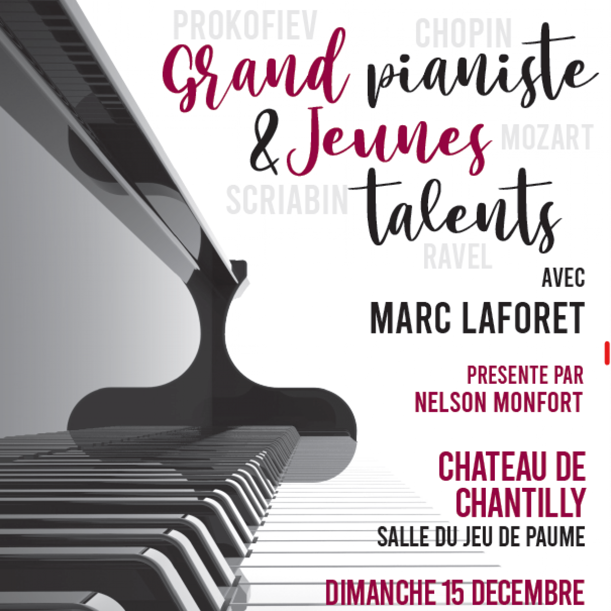 Concerts Grand Pianiste et Jeunes Talents - Marc Laforêt