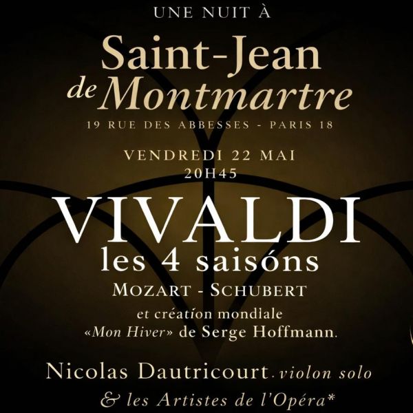 Les Artistes de l’Opéra et Nicolas Dautricourt (violon) dans Les Quatre Saisons de Vivaldi et l’Ave Maria à Montmartre